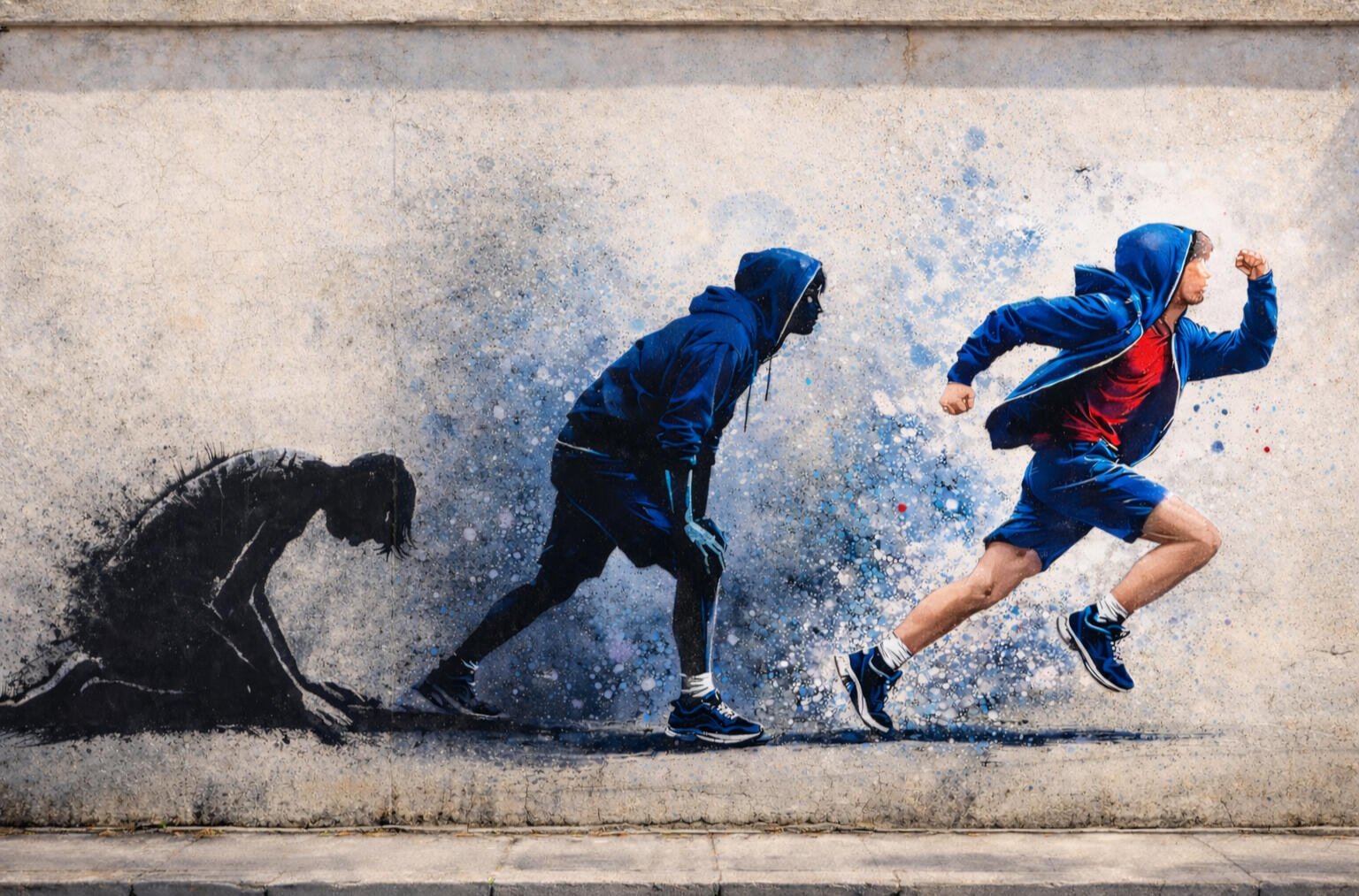 Arrêtez de parler street art runner